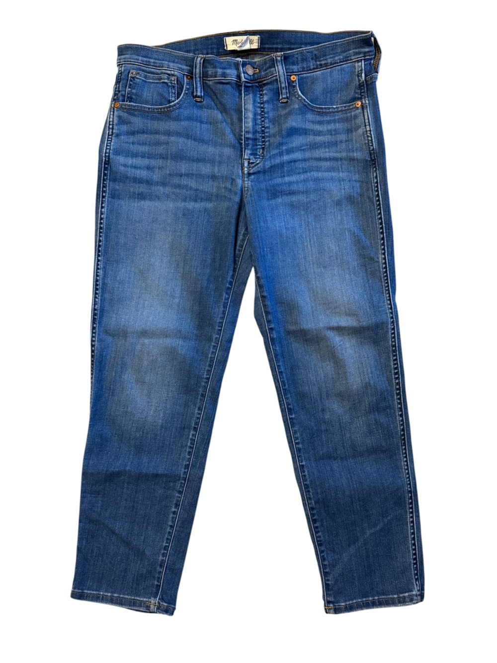 Madewell inseam 26.5” size 30 Mid-Rise Stovepipe Medium Wash Straight-Leg Denim